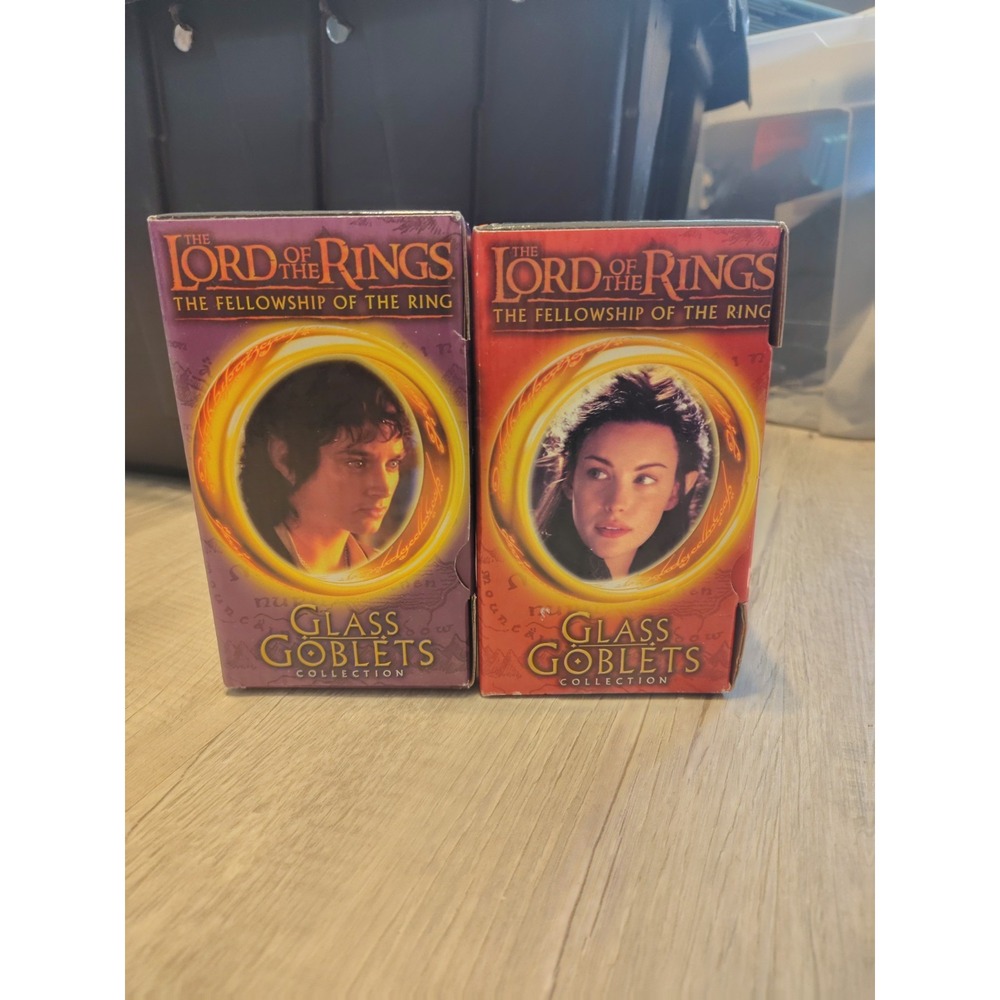 Lord Of The Rings Fellowship Of The Ring  Glass Goblet Lot  Arwen, Frodo Baggins